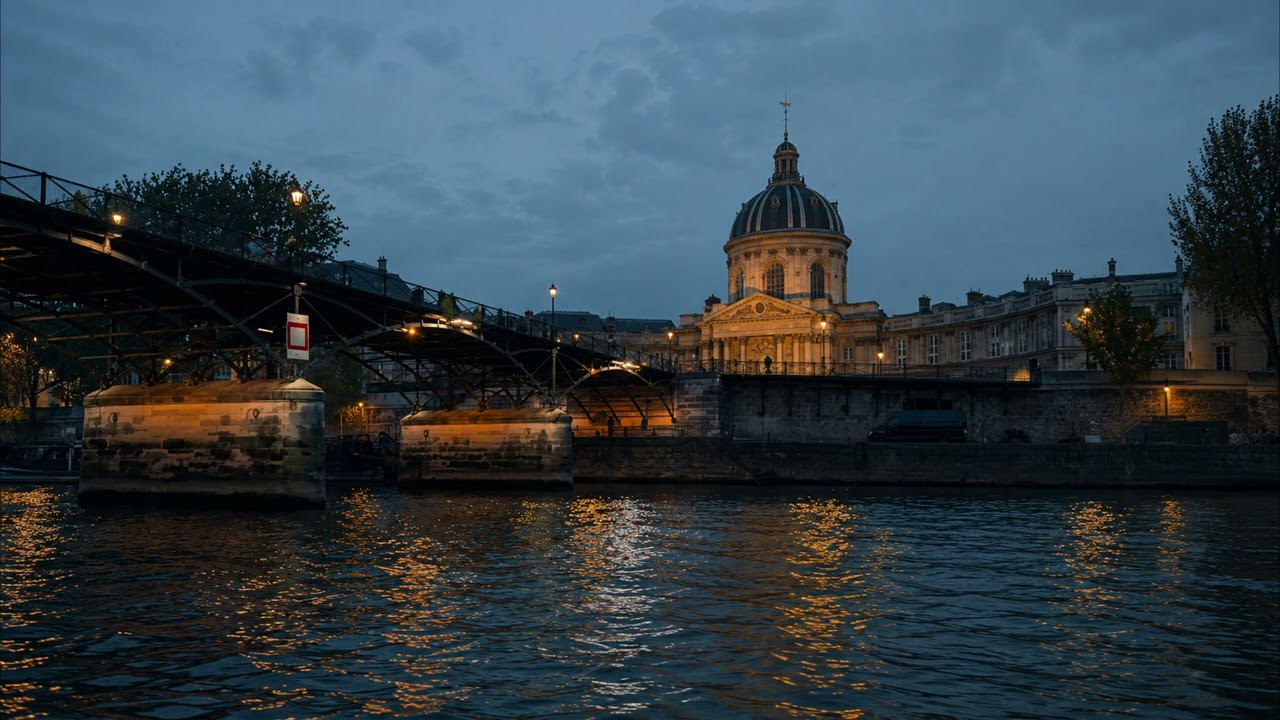 Jazz on the Seine in Paris 🇫🇷 Institut de France Ambience for Relaxing & Studying