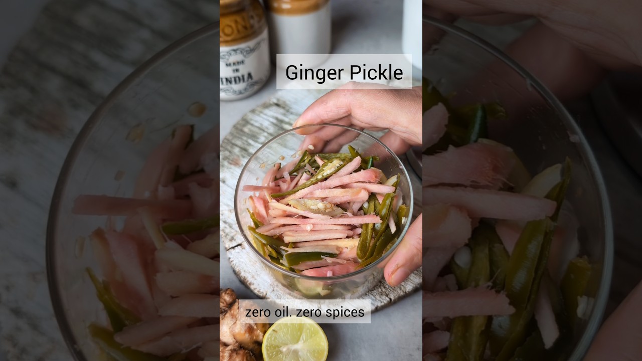 Zero Oil Ginger Pickle of every Punjabi household 