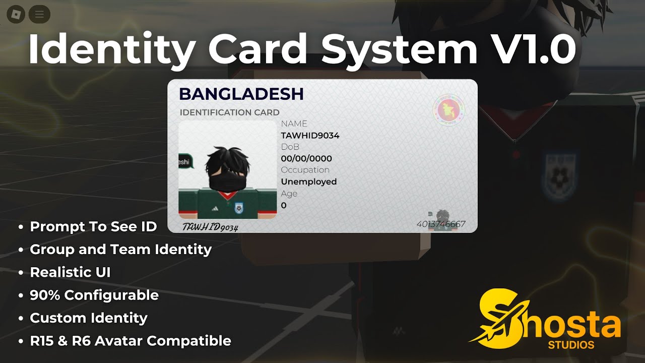 Identity Card System V1 - Roblox Studio