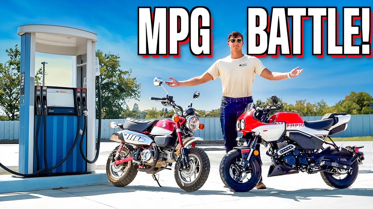 MiniMoto MPG Battle: Honda Monkey vs CFMoto Papio SS
