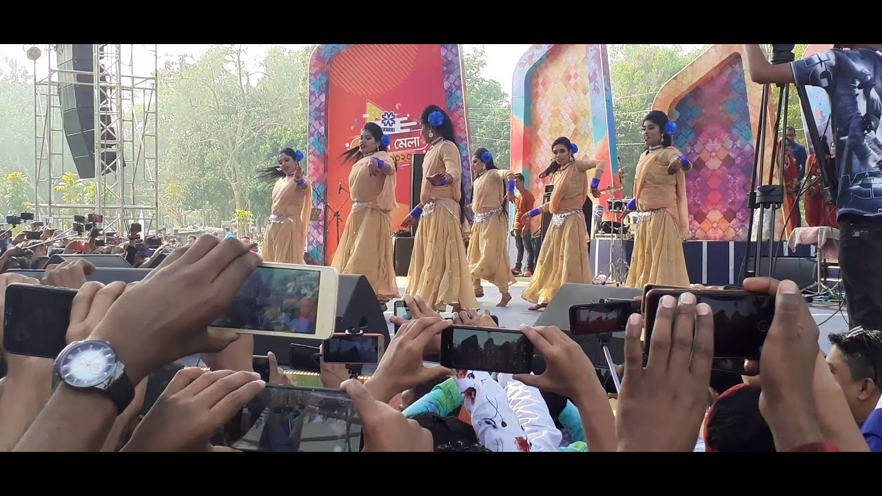 Masco Milon Mela 2020 . Group dance, O Amar roshiya bondhu re