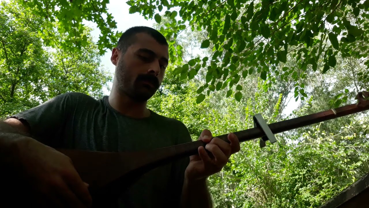 Playing Dotar (iki telli) Melodies Under Trees with Bird Sounds / Part 4 To The Interpretation.