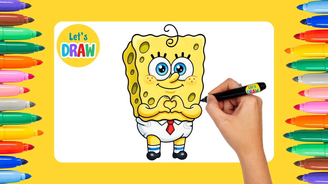 How to Draw a Cute Baby SpongeBob SquarePants | Easy Cute Drawing Tutorial ✏️🎨