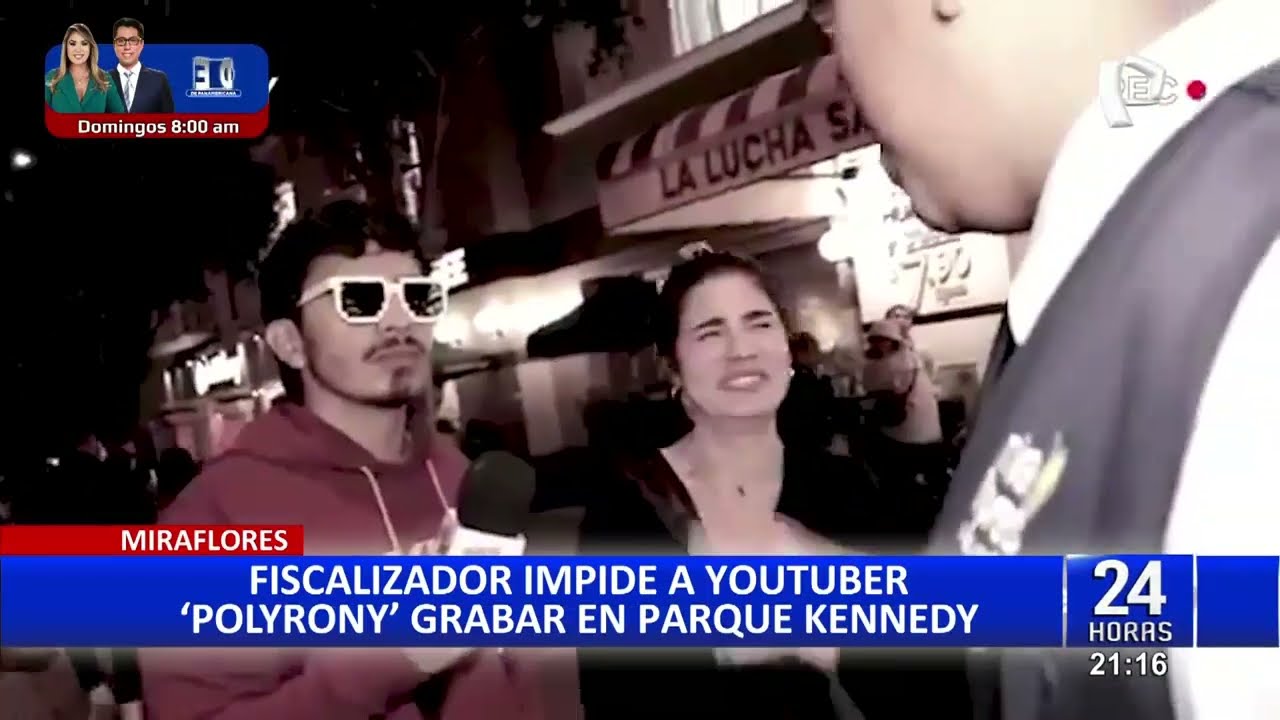 Miraflores: serenos impiden a youtuber grabar en el Parque Kennedy