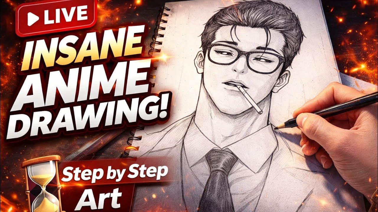 INSANE Anime Drawing 🔥 | Live Pencil Sketch (Step by Step) ✏️ #shorts