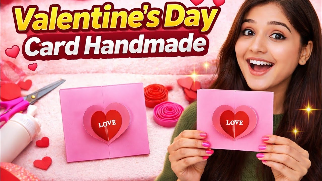 Valentine’s Day Card Making ✂️ | Easy & Beautiful Craft | 