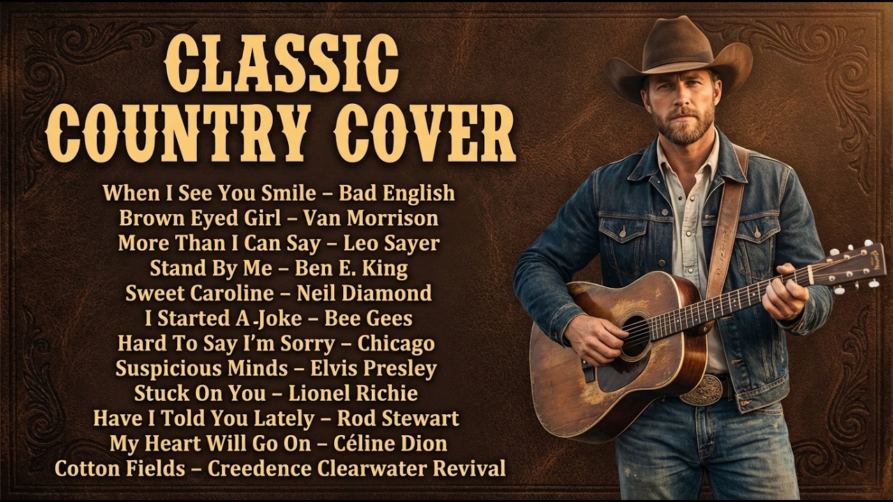 When I See You Smile, Brown Eyed Girl, Stuck On You| Golden Country Classics Cover | 70s80s Classics