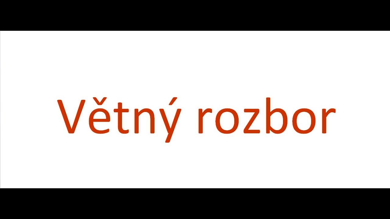Větný rozbor