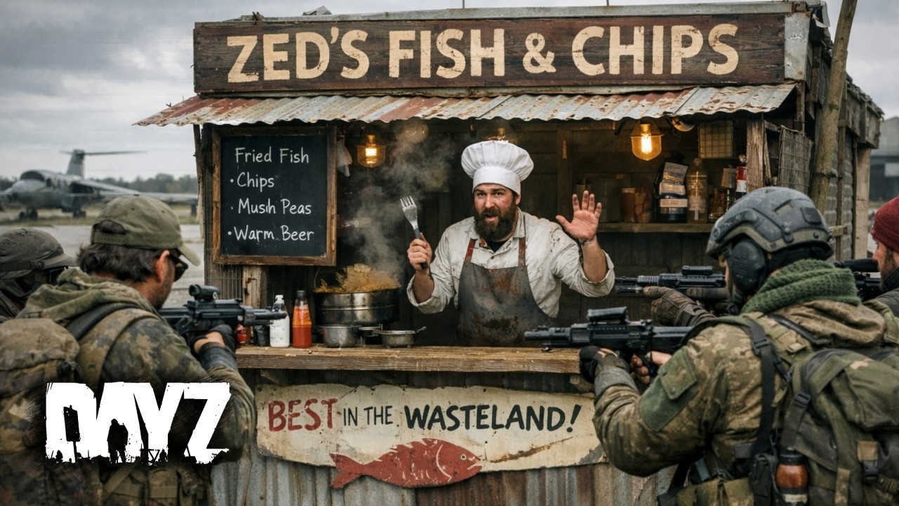 DayZ Cinematic Survival — Fish & Chips | Off-Map Loot Haul & Burned Potato Fail