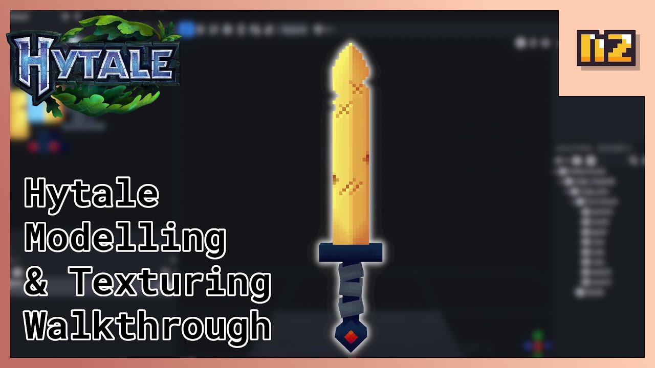 Hytale Modeling & Texturing Walkthrough | Finn's Sword from Adventure Time