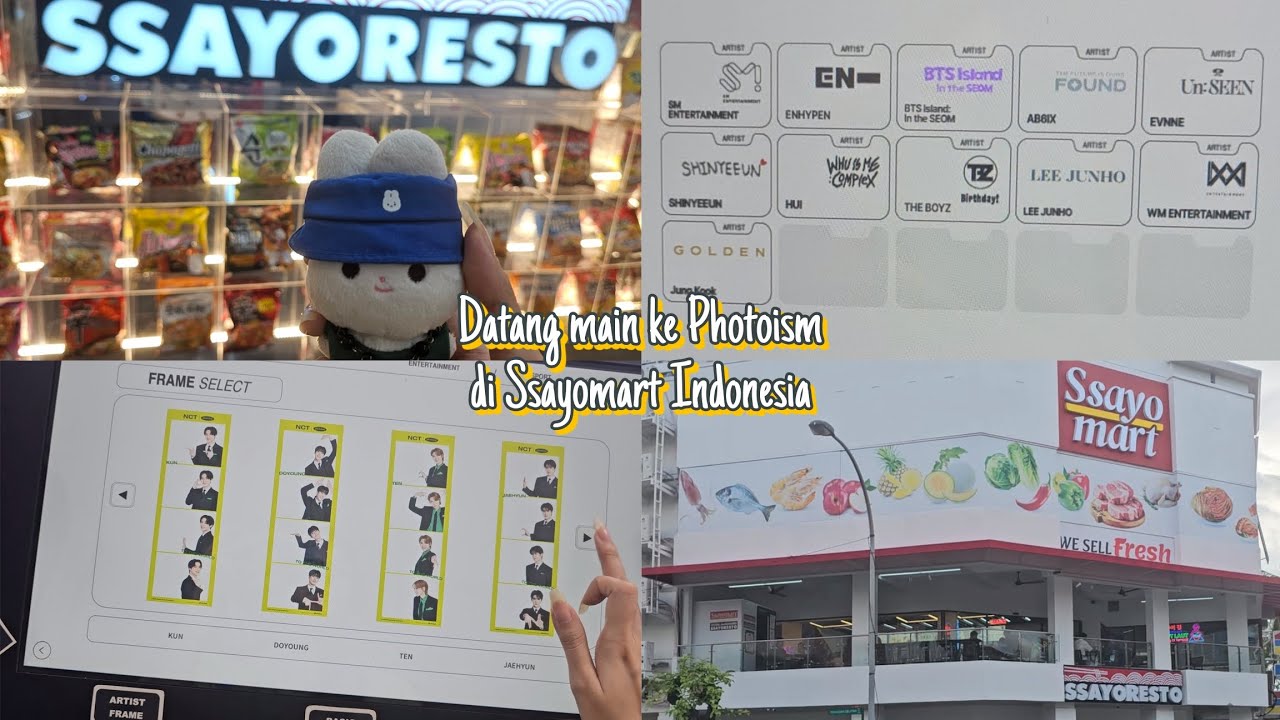 [VLOG] Datang main ke photobooth Photoism tutorial foto sama idol NCT Doyoung di Ssayomart Indonesia