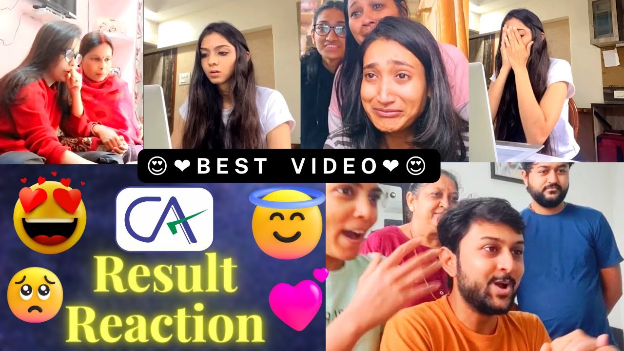 CA Result Reaction 😇🥺 Feeling after cracking CA Exam 😍 | CA Result Reaction 2022 Mix | CA Result #ca