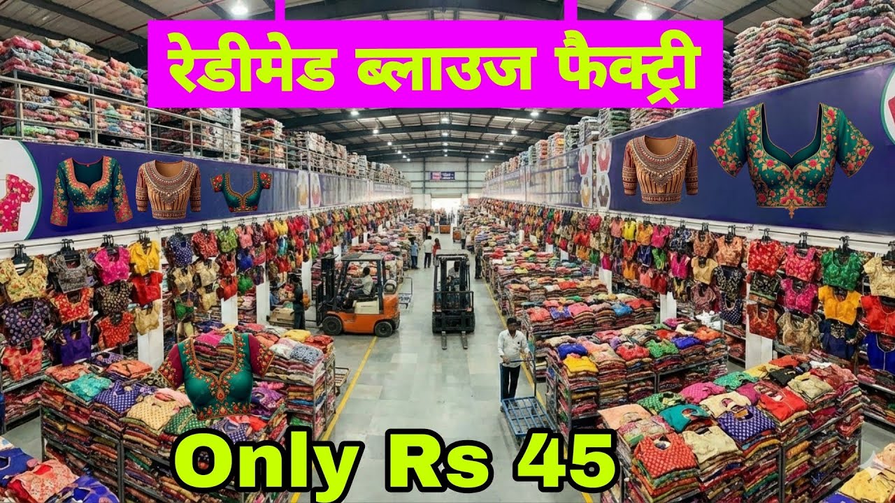 रेडिमेड ब्लाउज की फैक्ट्री यहां मात्र Rs 45 रुपए से शुरू हो रहा है 