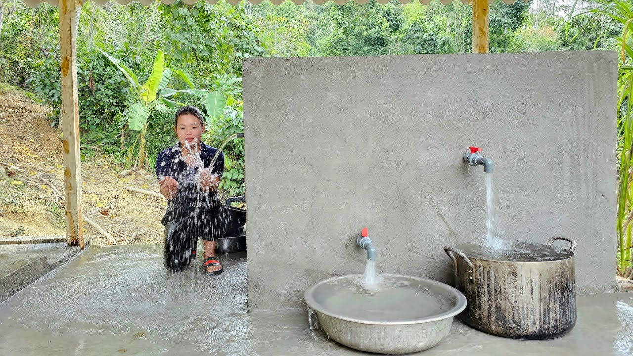 How to build a complete water tank - Process of using Cement, Sand and Bricks to build a water tank