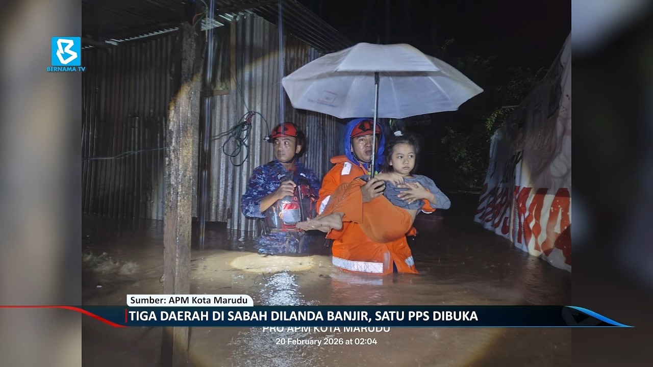 Tiga daerah di Sabah dilanda banjir, satu PPS dibuka