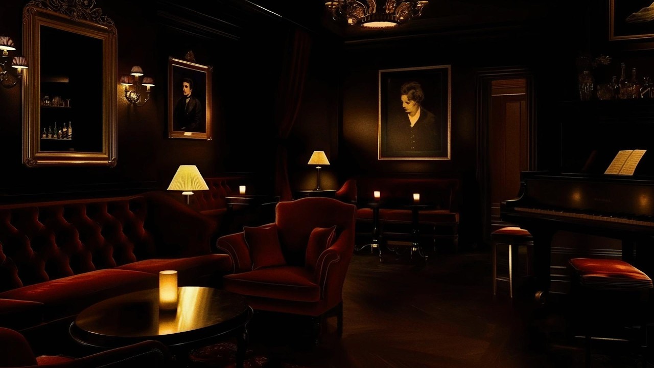 1940s noir jazz lounge on a dark rainy night | vintage jazz to relax (4K)
