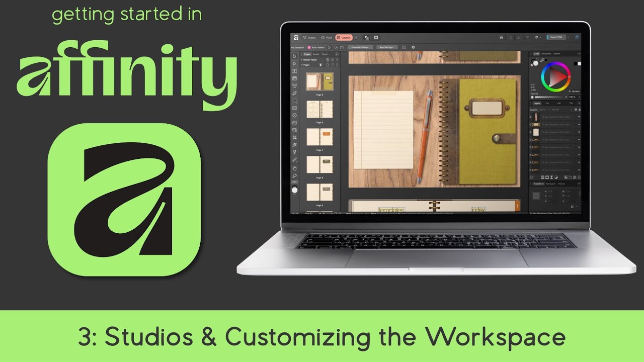 Studios & Creating Custom Workspaces | Getting Started in Affinity | A Beginner's Guide