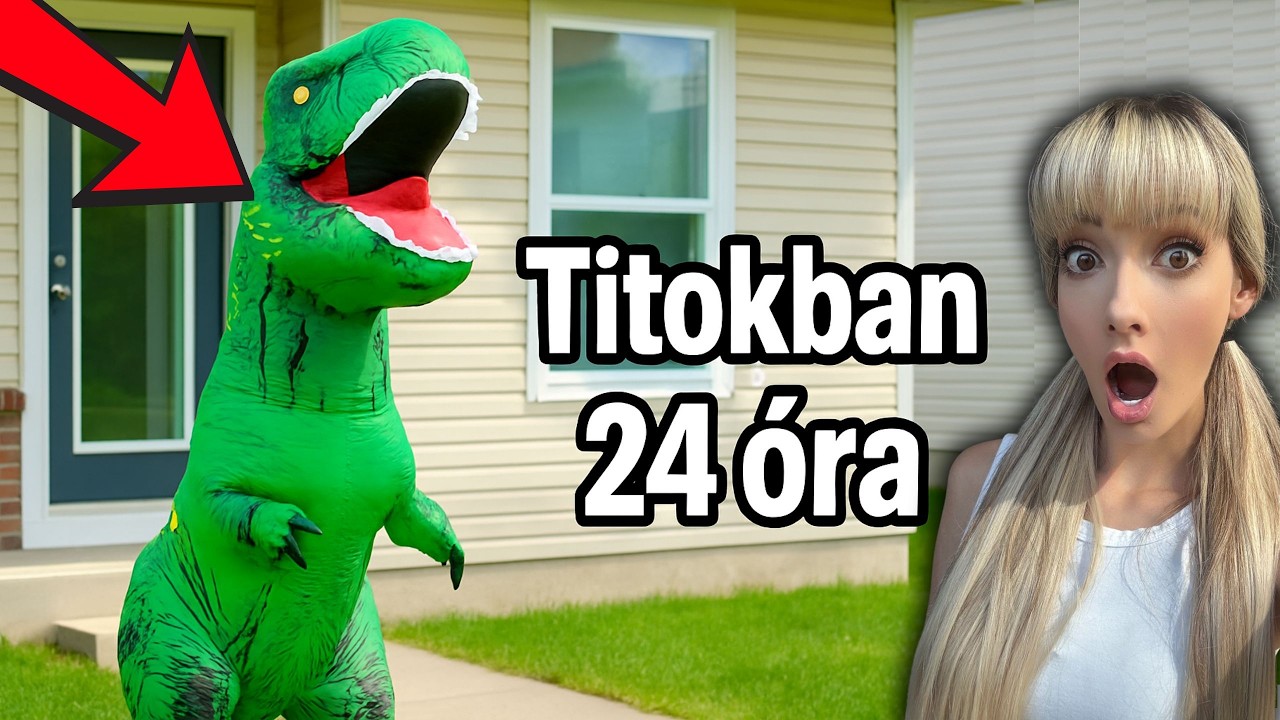 TITOKBAN egy DINO JELMEZBEN!😱 #24óra