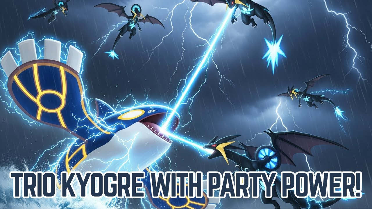 Kyogre Raid | Party Power 【Success】【Trio Challenge】【Legendary Raid】【Pokemon Go】