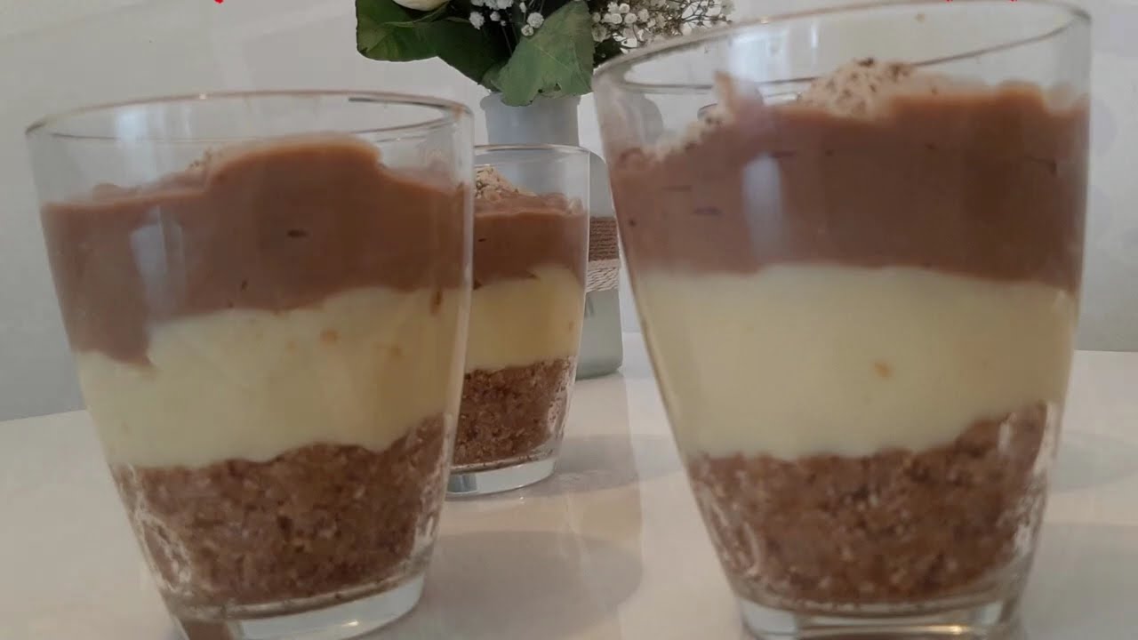 Brzi desert od mljevenog keksa i pudinga ! #pudding #food #yummy #recipe #recept