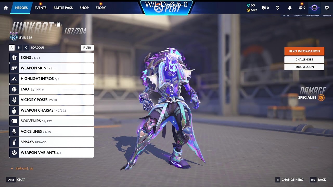 Champion Junkrat grind