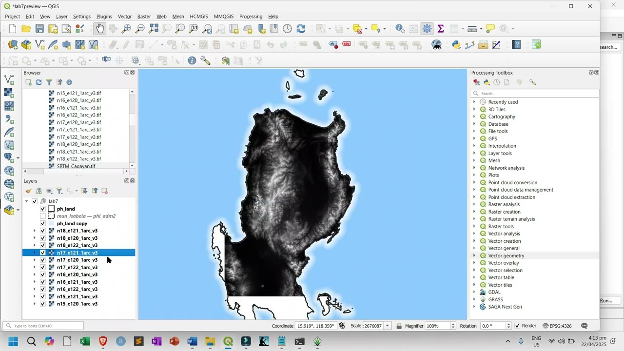 Watershed Hydrology Analysis. Part 1: Merging SRTM30 tiles