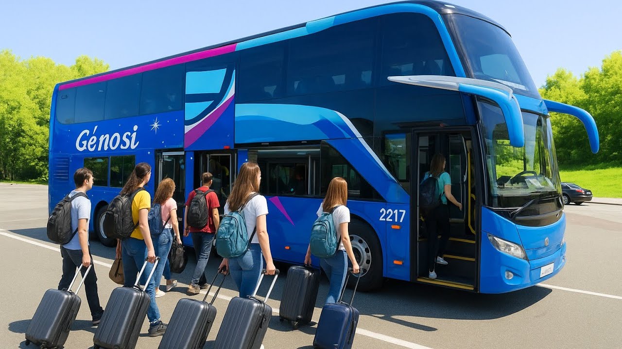 Bus Trip with passengers from Spain to France with the Marcopolo G8✅ - Euro Truck Simulator 2