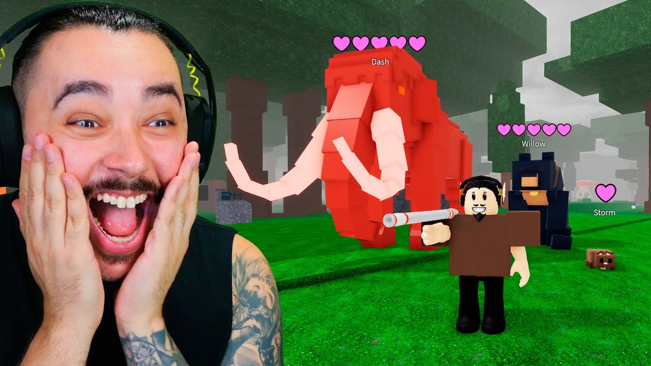 EU CONSEGUI DOMESTICAR UM MAMUTE EM 99 NOITES NA FLORESTA!! | ROBLOX