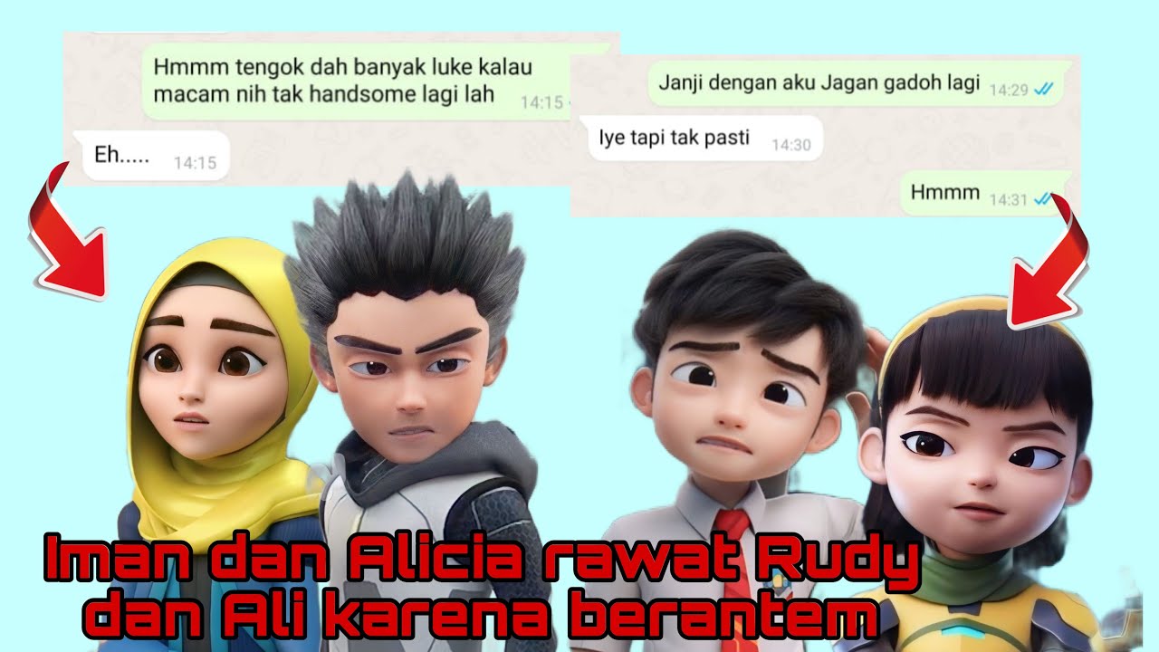 Iman dan Alicia rawat Rudy dan Ali karena berantem