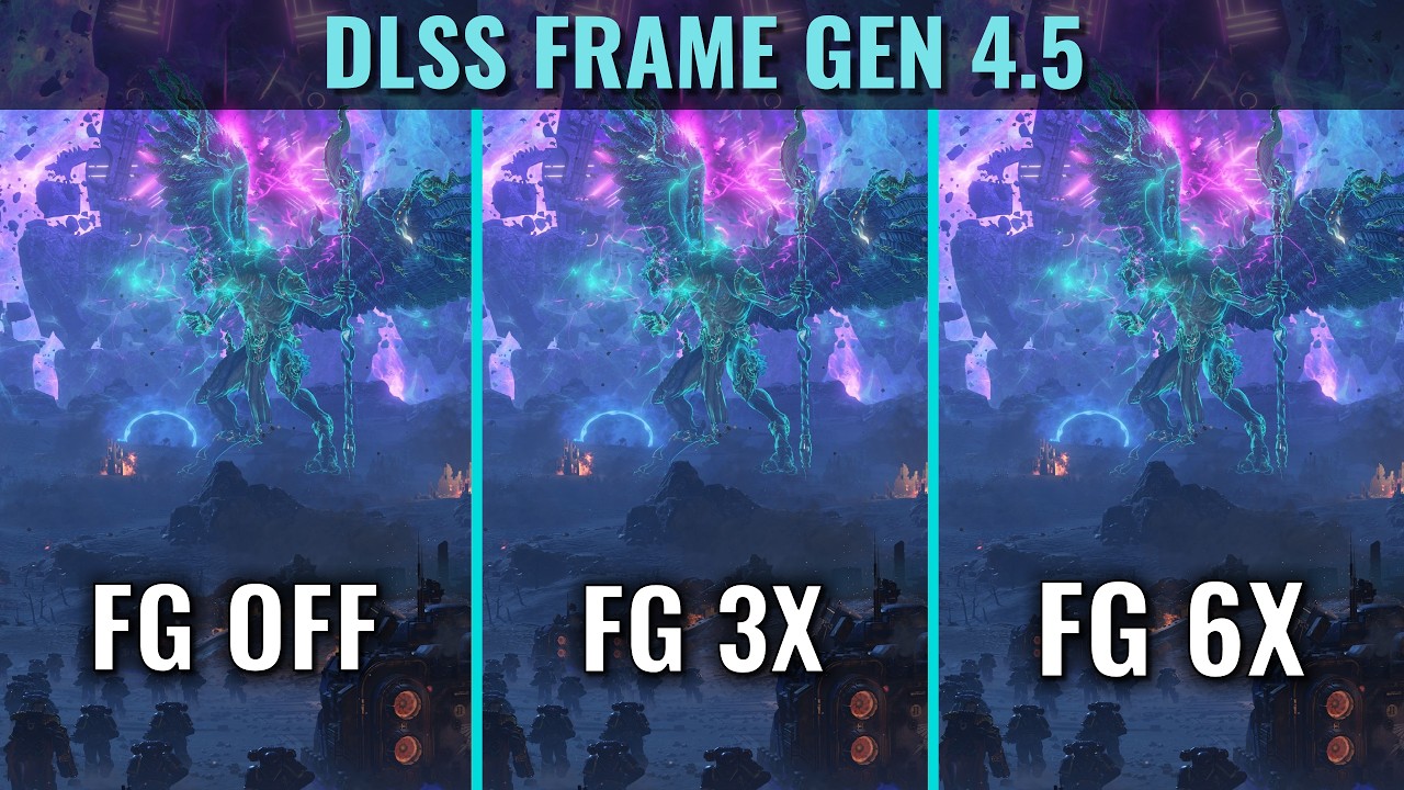 DLSS 4.5 Frame Generation 6x vs 3x vs 2x vs Off - Dynamic MFG Comparison - RTX 5060 Ti - 1440p