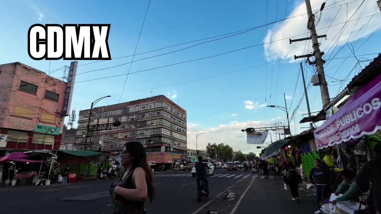Mexico city walk from Mercado de la Merced to Doctores