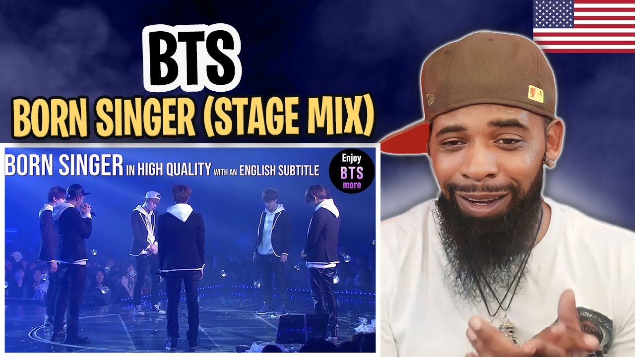 AMERICAN RAPPER REACTS TO-BTS - Born Singer (stage mix) from BTS Begins 2015 & The Wings Tour 2017