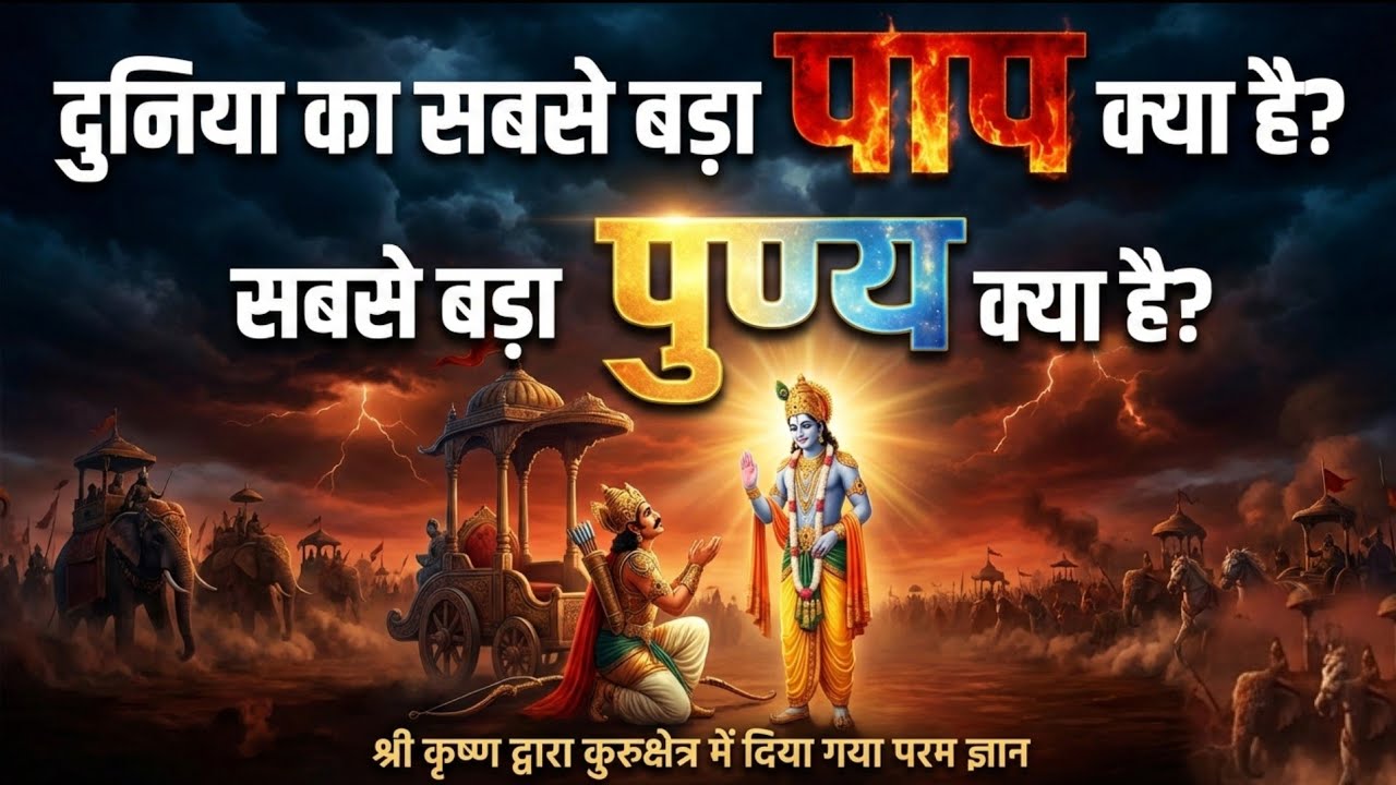 दुनिया का सबसे बड़ा पाप क्या है सबसे बड़ा पुण्य क्या है? सुनिए गीता में क्या कहा है भगवान कृष्ण ने!