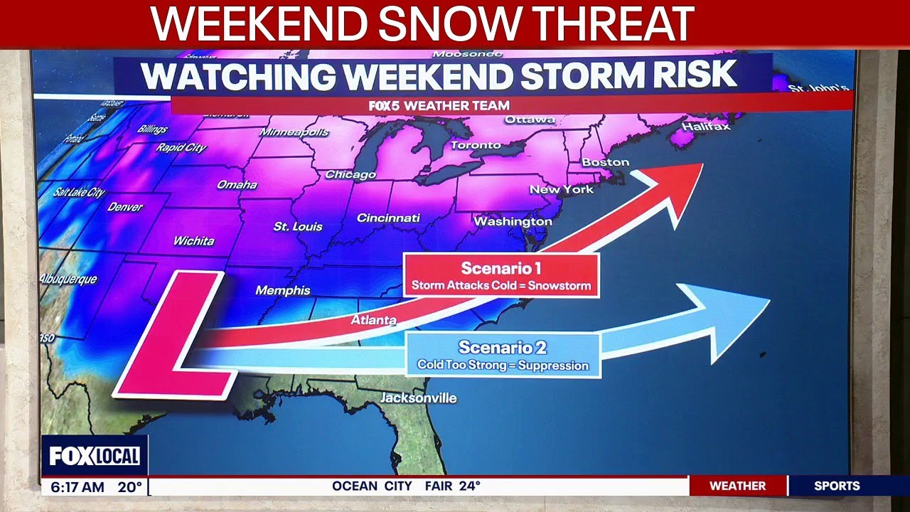 Weekend snow threat across DC region