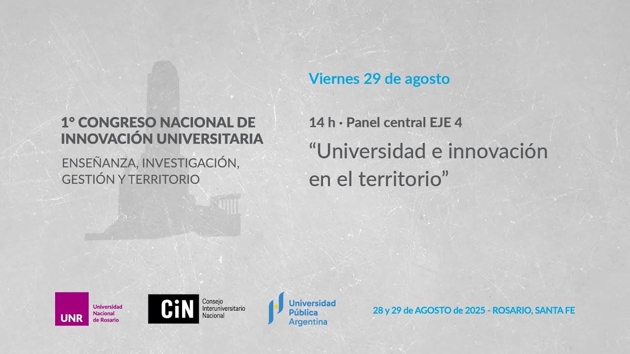 Panel central EJE 4 “Universidad e innovación en el territorio”