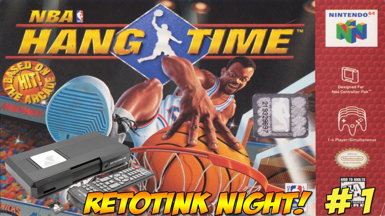 N64: NBA Hangtime! Retrotink 4K! 4 Players Part 1 - YoVideogames