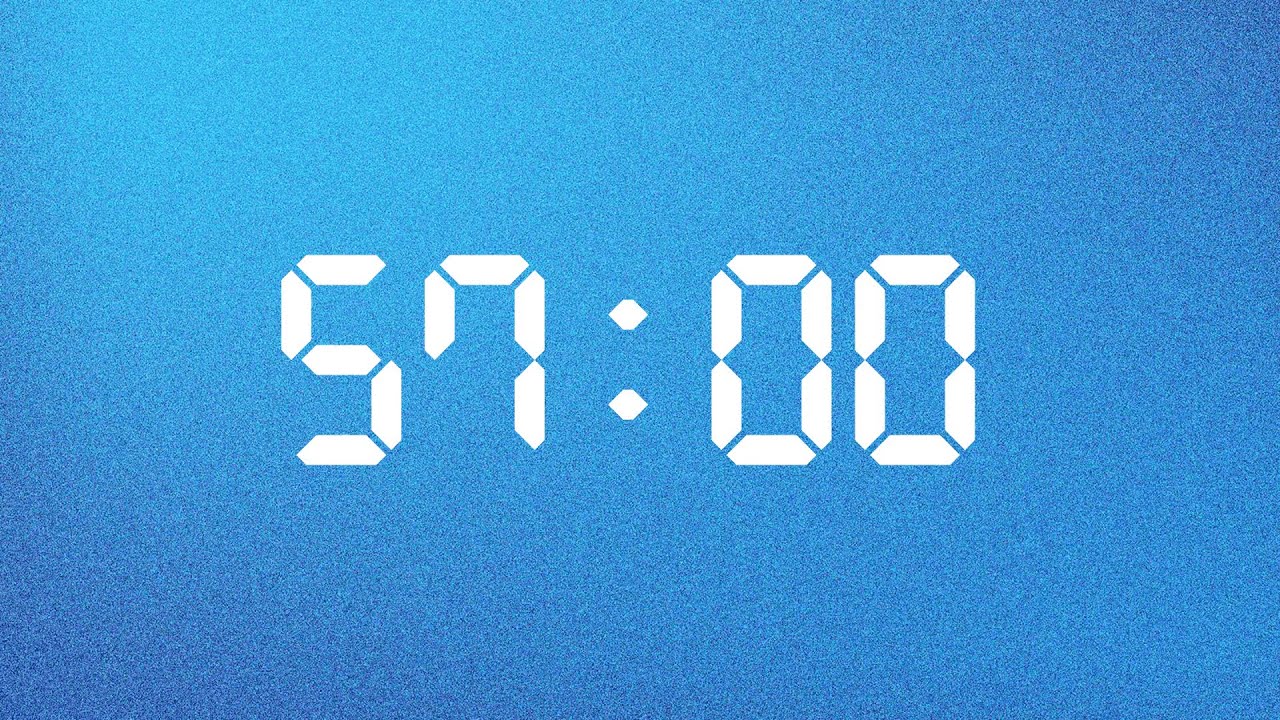 57 Minute Timer to Think Clearly. Create Boldly. Flow Forward | Aqua Blue Edition | NX