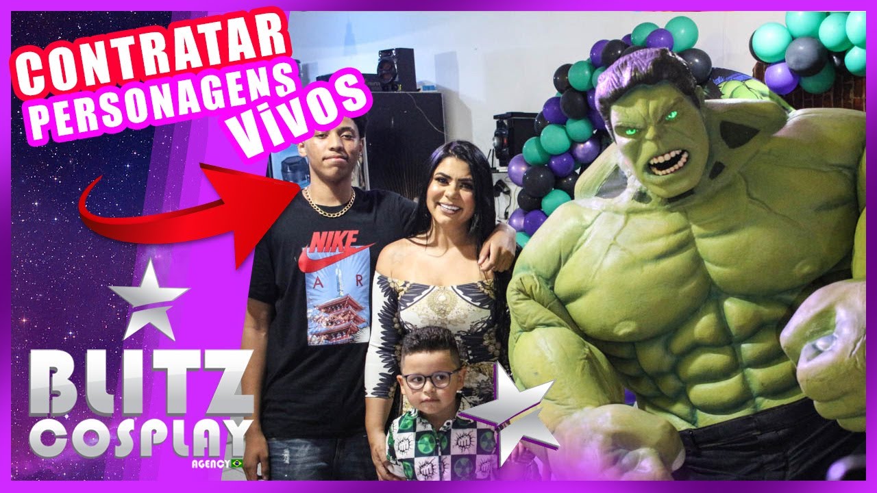 Contratar Hulk Personagem Vivo para festas