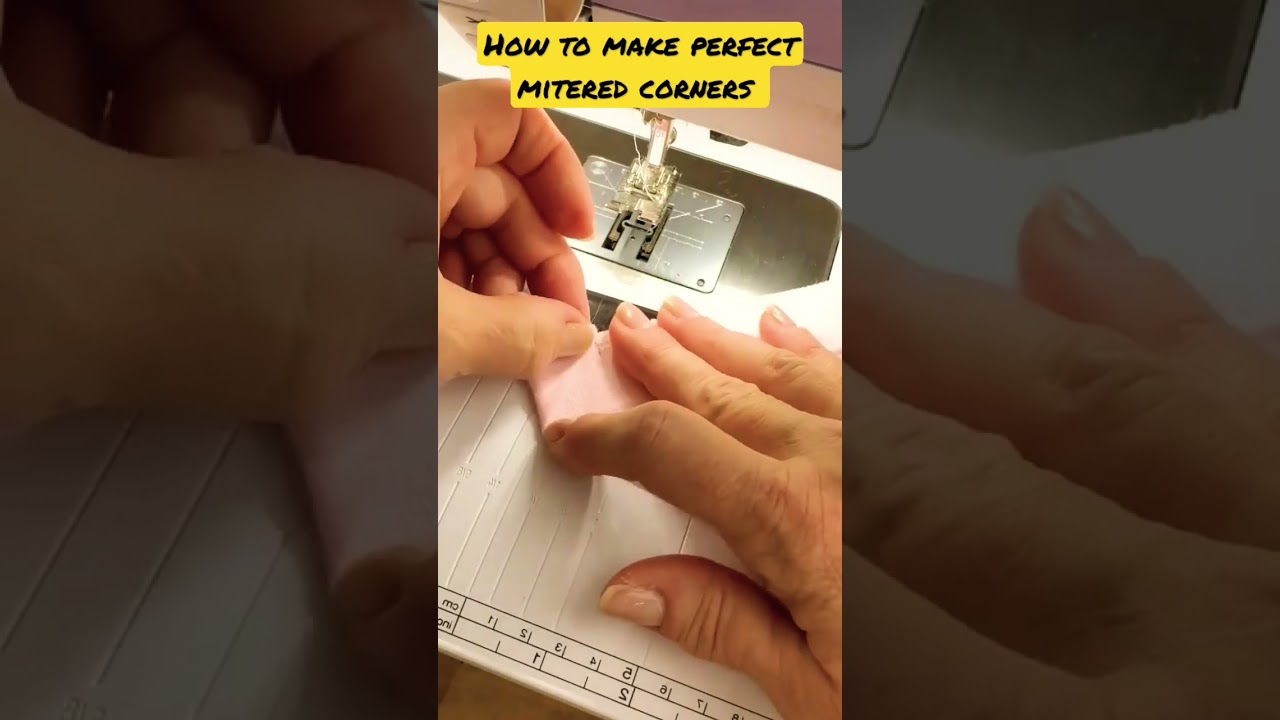 how to make perfect mitered corners #shortvideo #kameezstitching