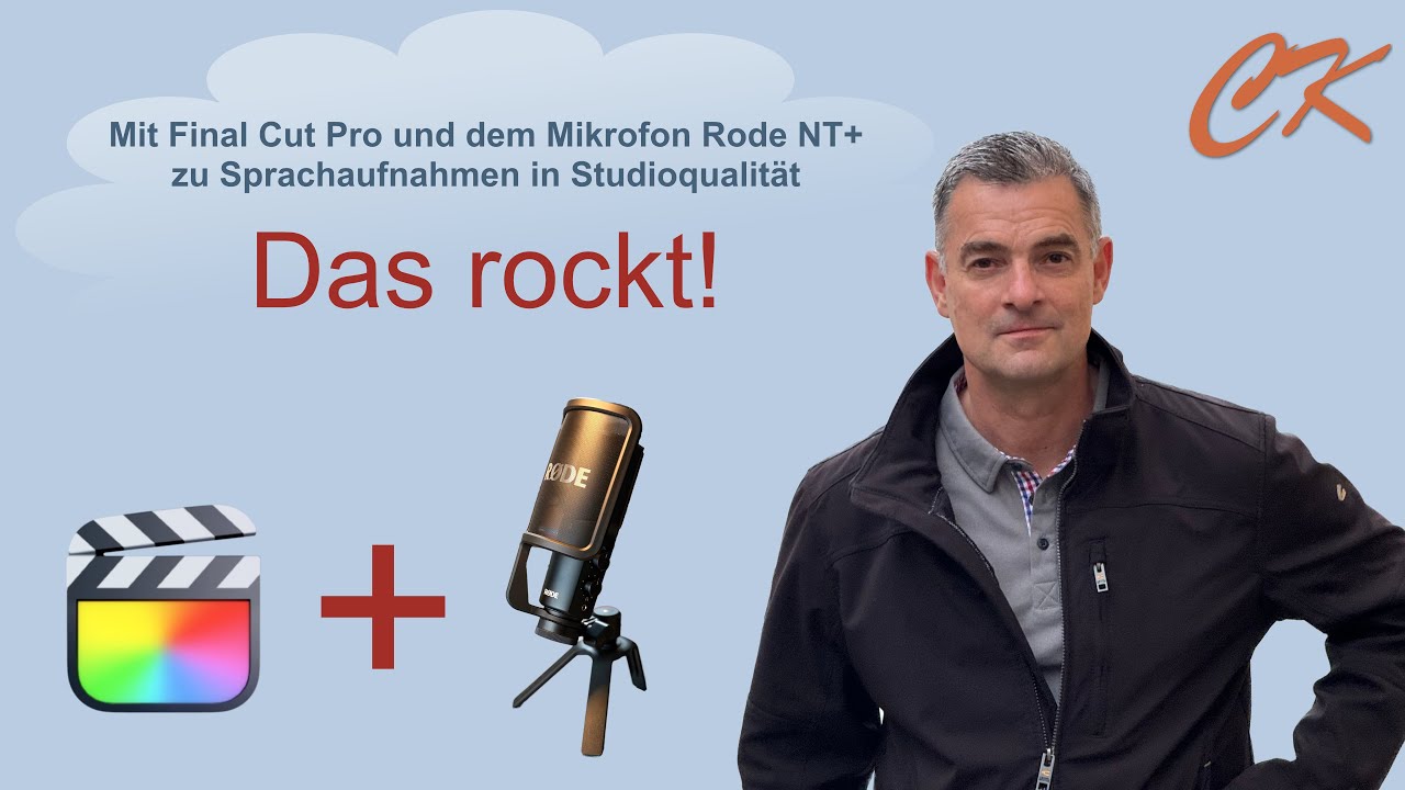 Sprachaufnahmen / Voiceover in Studioqualität mit Final Cut Pro und dem USB-Mikrofon Rode NT+