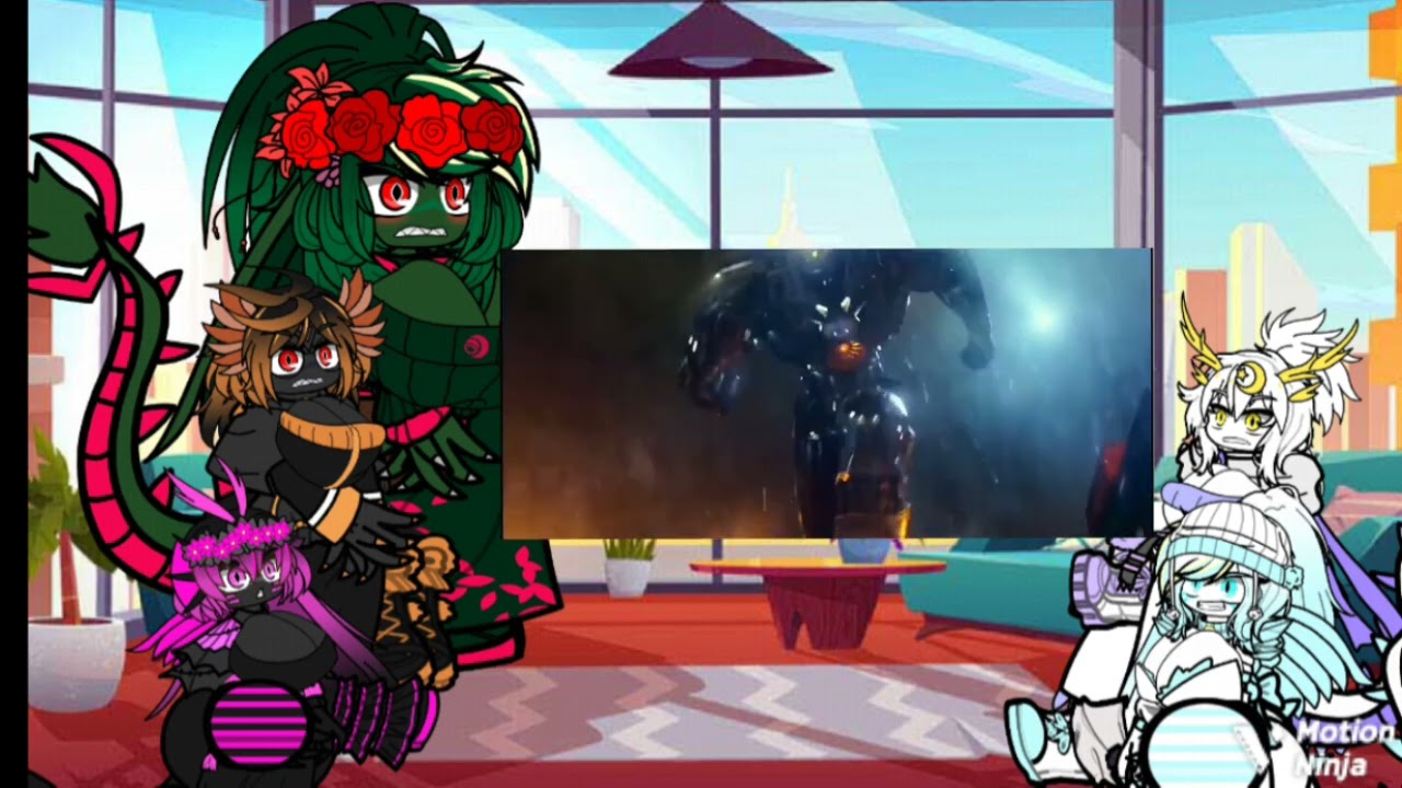 Kaiju girls' reaction to the battle of Jaeger Vagabond vs Leatherback#gachaclub