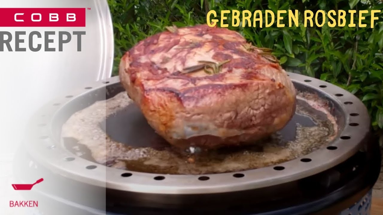 Een complete maaltijd van de COBB BBQ: Rosbief, gegrilde asperges én gepofte aardappelen