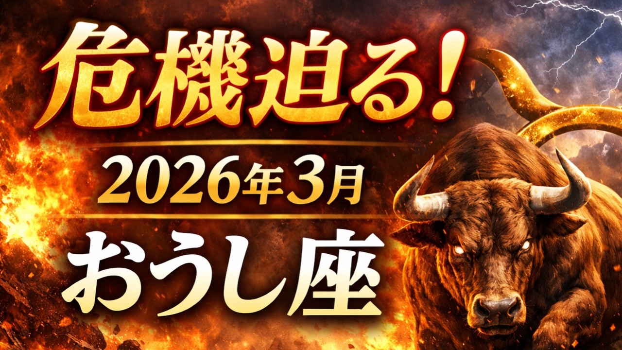 【牡牛座】2026年3月おうし座金運「危機迫る‼️」