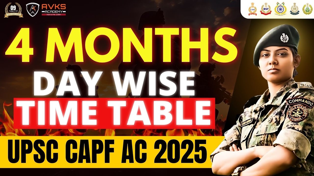 CAPF AC 2025 | Self Study 04 Months Plan | 120 Days Strategy | Time Table | CAPF AC EXAM | PAPER 2🇮🇳