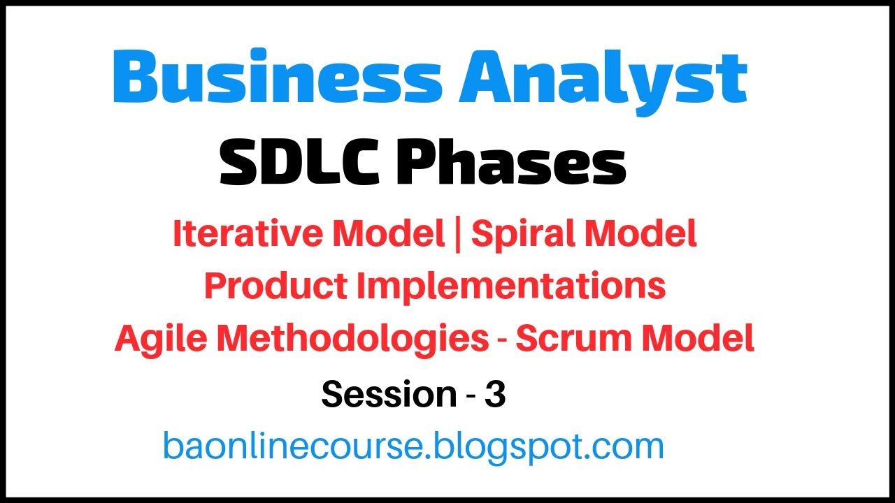 SDLC Phases in BA | Iterative, Spiral Model, Product Implementations | Agile & Scrum Tutorials