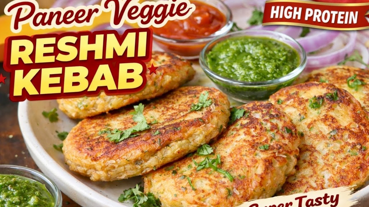 I made High Protein snack Paneer Veggie Reshmi Kebab | पनीर रेशमी कबाब | पनीर रेशमी कबाब कैसे बनाये