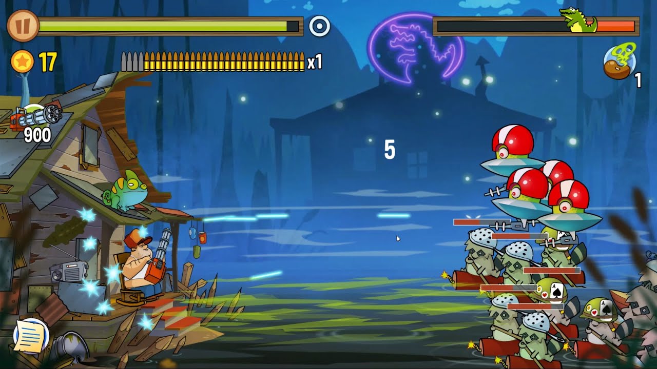 Самое мощное оружие в Swamp Attack