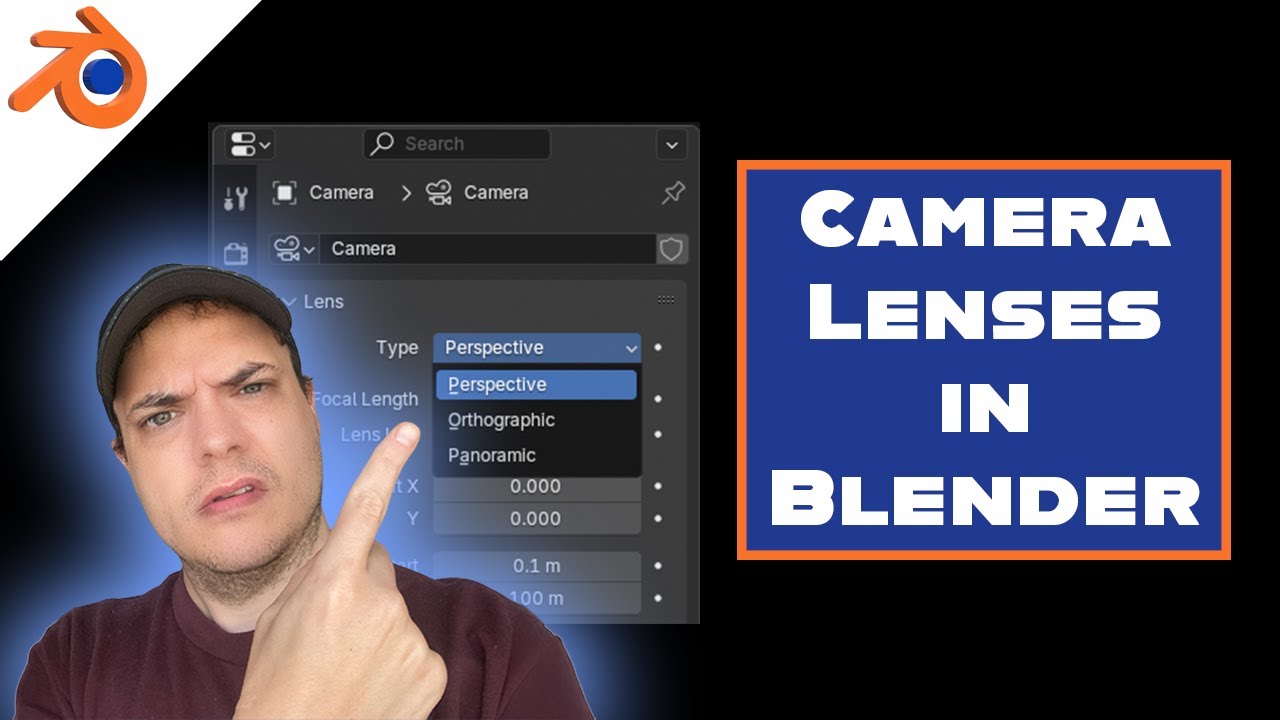 COMPLETE GUIDE - Camera Lenses Inside Blender ( Perspective, Orthographic, and Panoramic ) 🎥