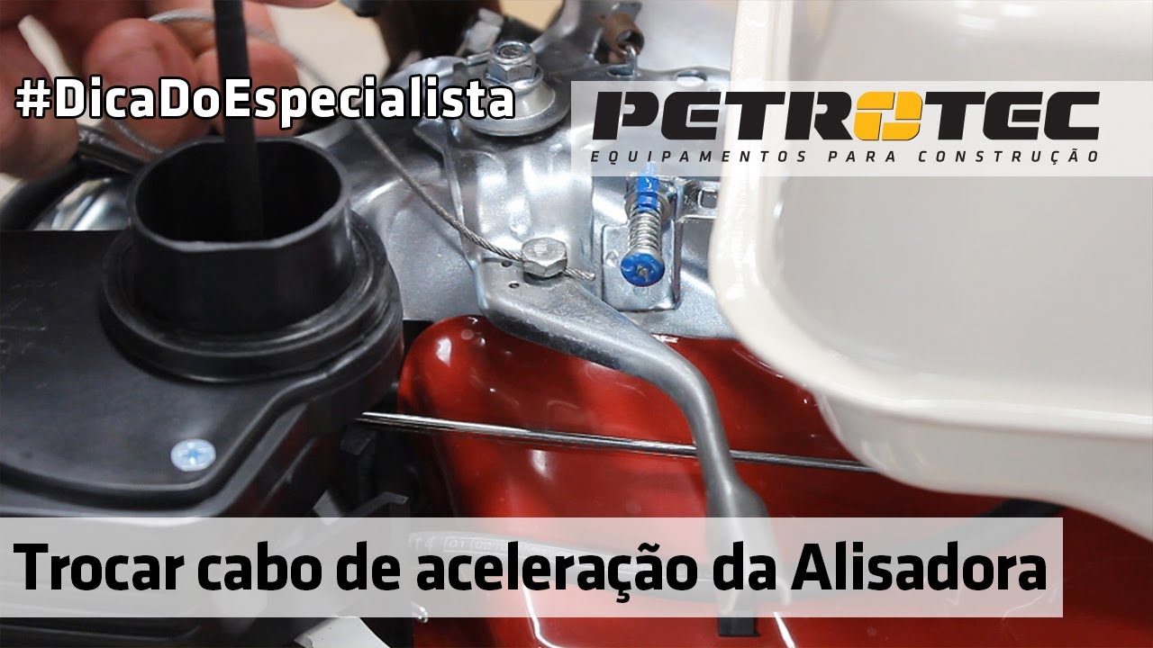 Como trocar o cabo do acelerador da Alisadora de Concreto Petrotec