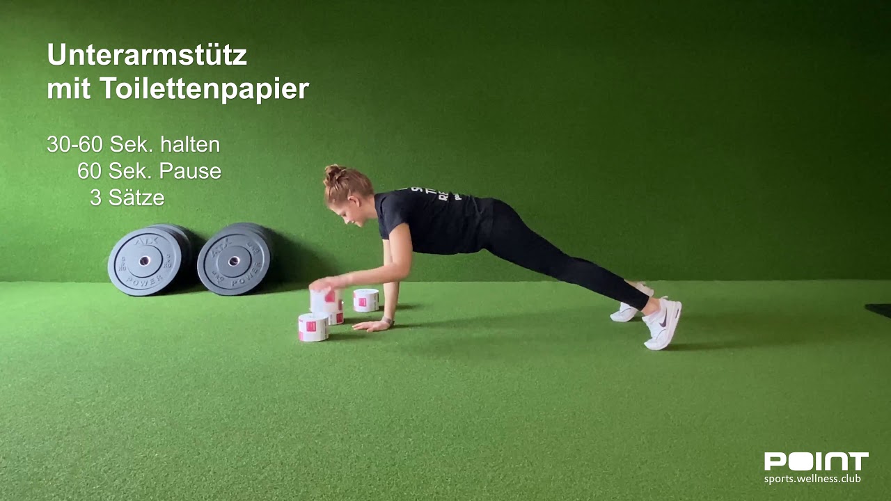 Unterarmst&uuml;tz mit Toilettenpapier #staystrongstaytogether | POINT - Sports.Wellness.Club